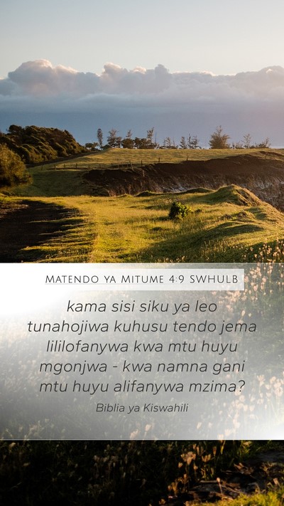 Matendo ya Mitume 4:9 SWHULB Bible Verse Image