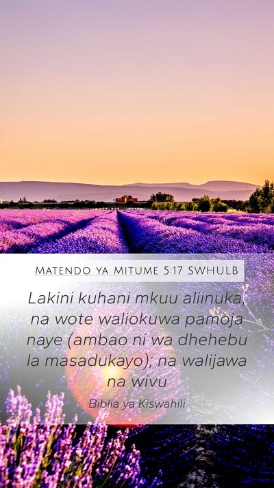 Matendo ya Mitume 5:17 SWHULB Bible Verse Image