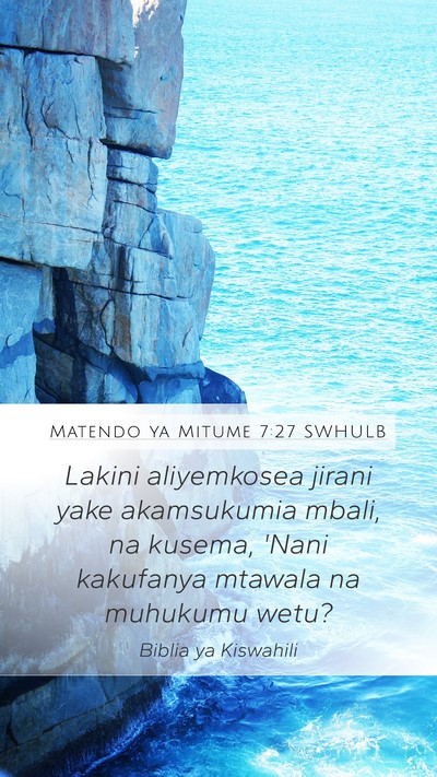 Matendo ya Mitume 7:27 SWHULB Bible Verse Image