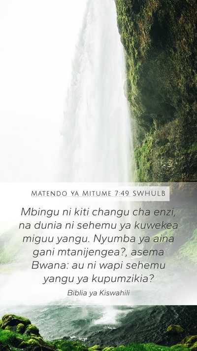 Matendo ya Mitume 7:49 SWHULB Bible Verse Image