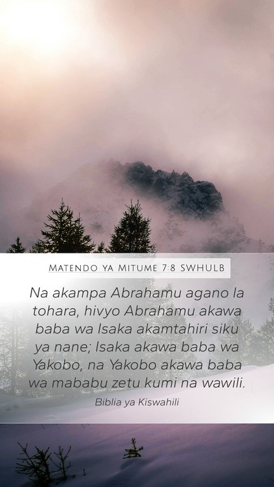 Matendo ya Mitume 7:8 SWHULB Bible Verse Image