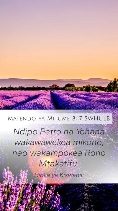 Matendo ya Mitume 8:17 SWHULB Bible Verse Image