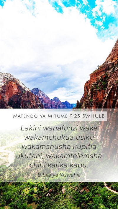 Matendo ya Mitume 9:25 SWHULB Bible Verse Image