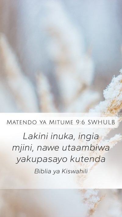 Matendo ya Mitume 9:6 SWHULB Bible Verse Image