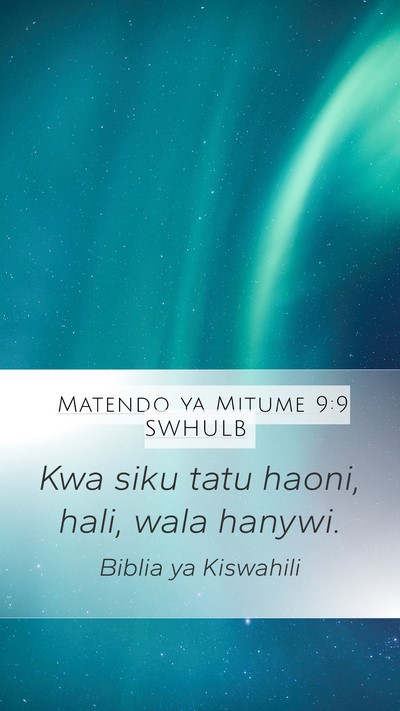 Matendo ya Mitume 9:9 SWHULB Bible Verse Image