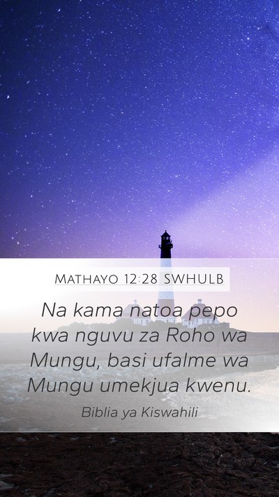 Mathayo 12:28 SWHULB Bible Verse Image
