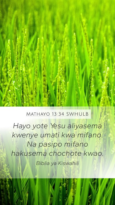Mathayo 13:34 SWHULB Bible Verse Image