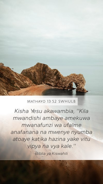 Mathayo 13:52 SWHULB Bible Verse Image