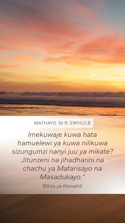 Mathayo 16:11 SWHULB Bible Verse Image