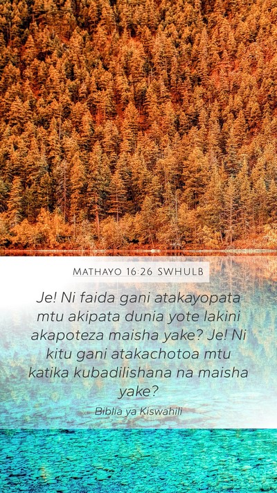 Mathayo 16:26 SWHULB Bible Verse Image