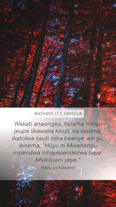 Mathayo 17:5 SWHULB Bible Verse Image