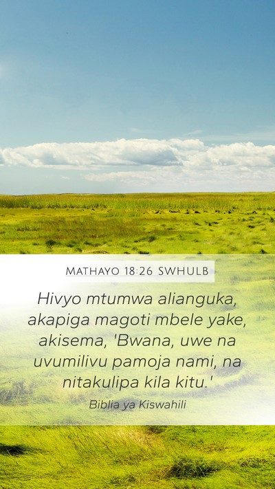 Mathayo 18:26 SWHULB Bible Verse Image