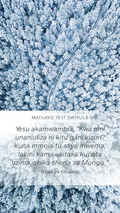 Mathayo 19:17 SWHULB Bible Verse Image