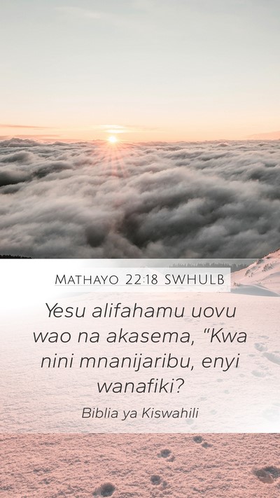 Mathayo 22:18 SWHULB Bible Verse Image