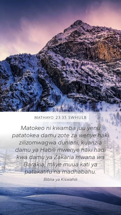 Mathayo 23:35 SWHULB Bible Verse Image