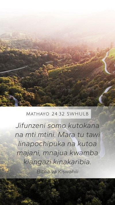 Mathayo 24:32 SWHULB Bible Verse Image