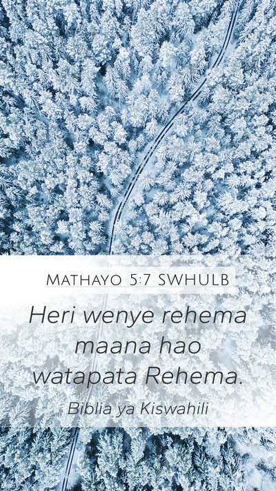 Mathayo 5:7 SWHULB Bible Verse Image