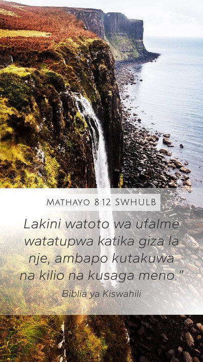 Mathayo 8:12 SWHULB Bible Verse Image
