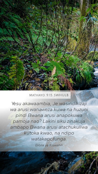 Mathayo 9:15 SWHULB Bible Verse Image