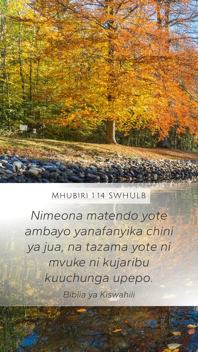 Mhubiri 1:14 SWHULB Bible Verse Image