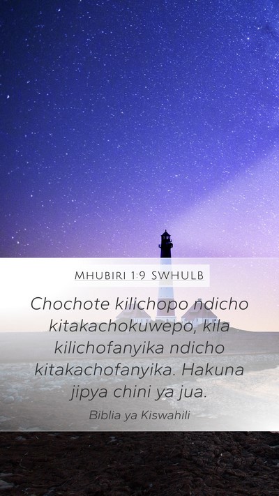 Mhubiri 1:9 SWHULB Bible Verse Image