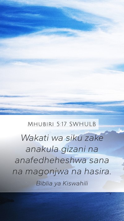 Mhubiri 5:17 SWHULB Bible Verse Image