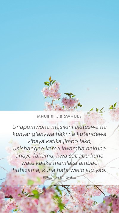 Mhubiri 5:8 SWHULB Bible Verse Image