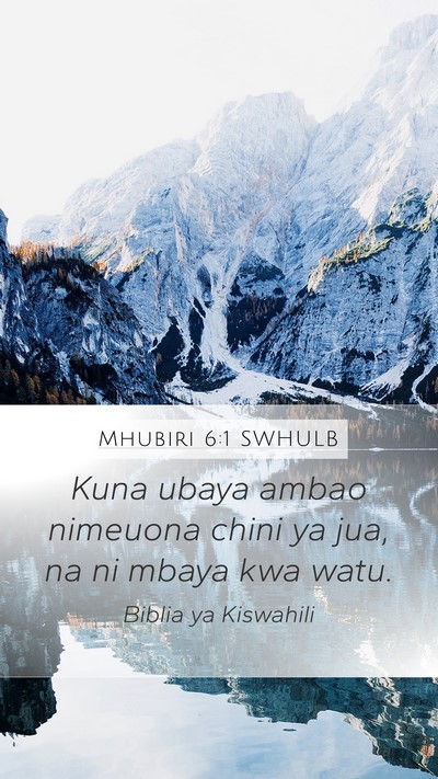 Mhubiri 6:1 SWHULB Bible Verse Image