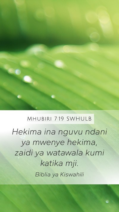 Mhubiri 7:19 SWHULB Bible Verse Image