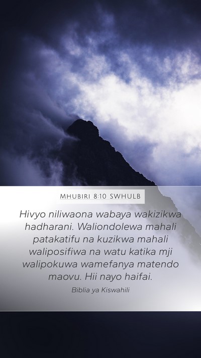 Mhubiri 8:10 SWHULB Bible Verse Image
