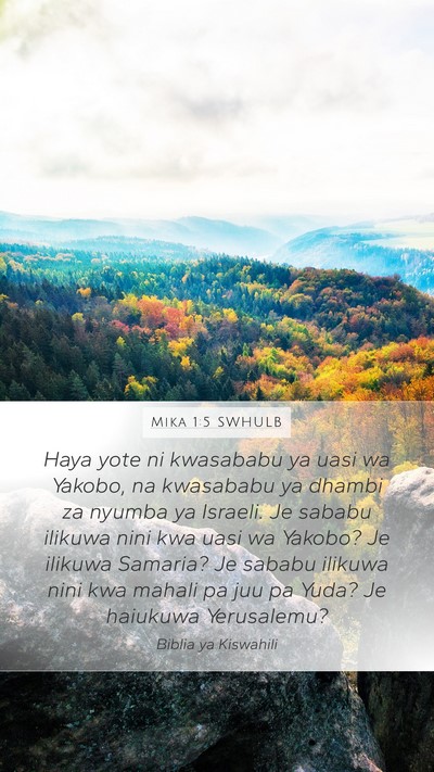 Mika 1:5 SWHULB Bible Verse Image