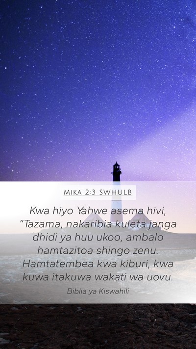 Mika 2:3 SWHULB Bible Verse Image