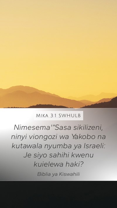 Mika 3:1 SWHULB Bible Verse Image