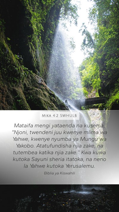 Mika 4:2 SWHULB Bible Verse Image
