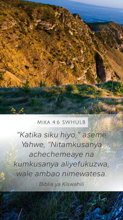 Mika 4:6 SWHULB Bible Verse Image