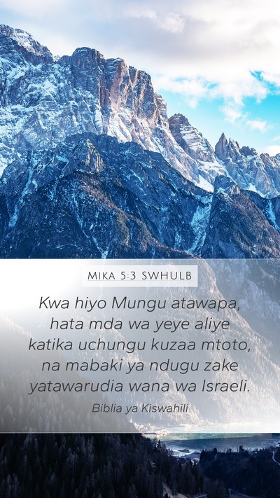 Mika 5:3 SWHULB Bible Verse Image