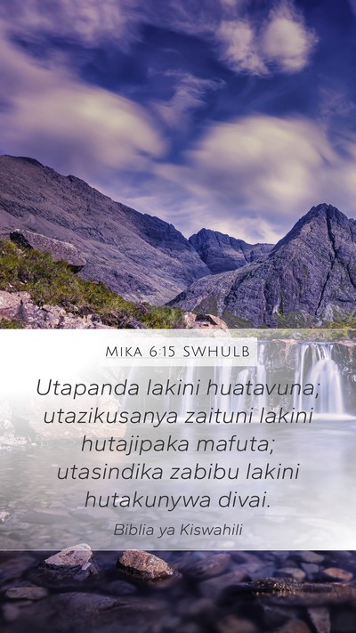 Mika 6:15 SWHULB Bible Verse Image