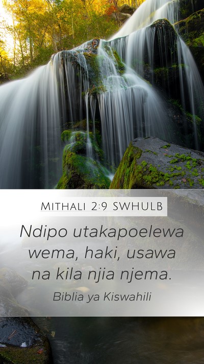 Mithali 2:9 SWHULB Bible Verse Image