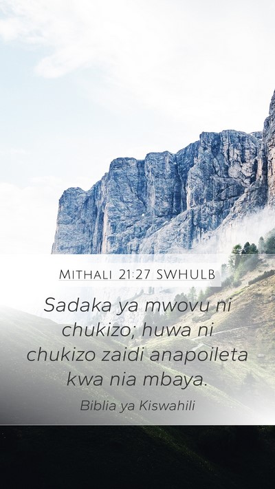 Mithali 21:27 SWHULB Bible Verse Image