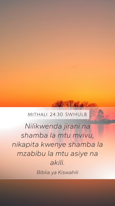 Mithali 24:30 SWHULB Bible Verse Image