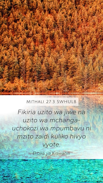 Mithali 27:3 SWHULB Bible Verse Image