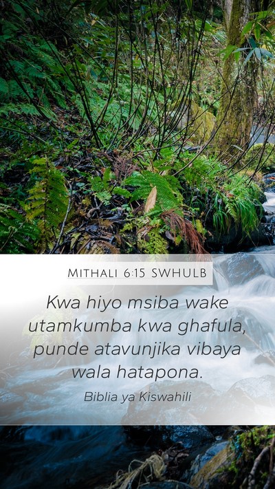 Mithali 6:15 SWHULB Bible Verse Image