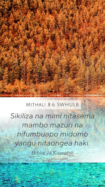 Mithali 8:6 SWHULB Bible Verse Image