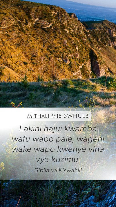 Mithali 9:18 SWHULB Bible Verse Image