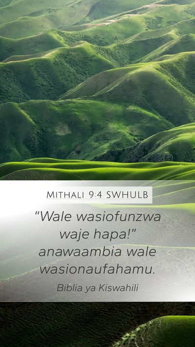 Mithali 9:4 SWHULB Bible Verse Image