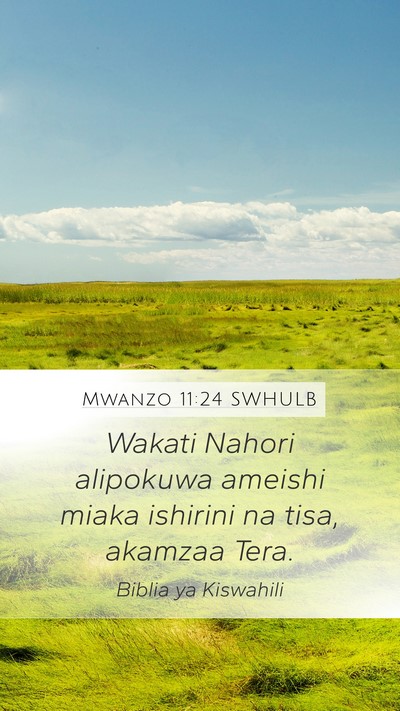 Mwanzo 11:24 SWHULB Bible Verse Image