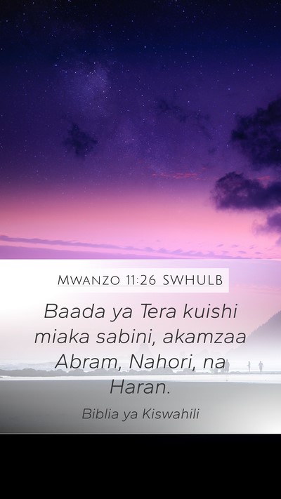 Mwanzo 11:26 SWHULB Bible Verse Image