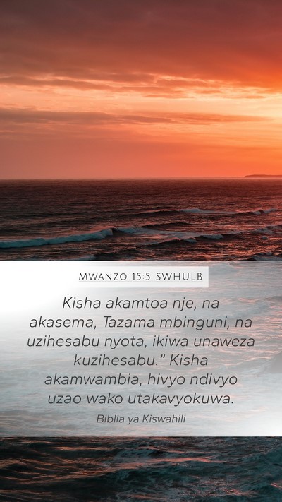Mwanzo 15:5 SWHULB Bible Verse Image