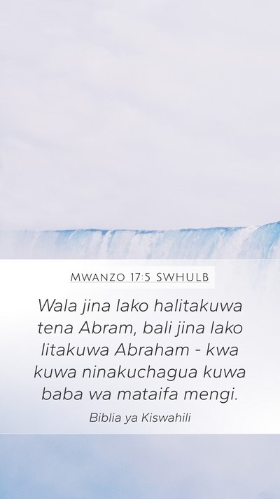 Mwanzo 17:5 SWHULB Bible Verse Image