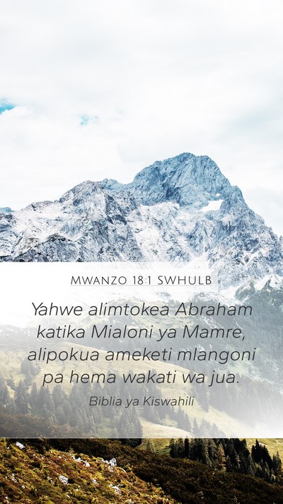 Mwanzo 18:1 SWHULB Bible Verse Image